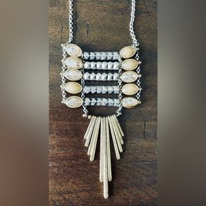 Lucky Brand Long Deco Geometric Adjustable Necklace